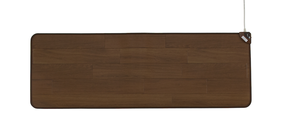 限定1台★椙山紡織 ホットカーペット SB-KM130(D)ブラウン ホットキッチンマット 床暖房 45×130cm 防水 抗菌 お洒落 フローリング調 コンパクトサイズ ホットカーペット 電気 省エネ 日本製 冷え対策  一人用 敷物 ラグ 木目調 台所 ダイニング SB-KM130 椙山紡織 　あす楽 | ダントツonline